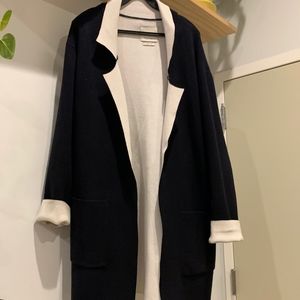 Navy Zara Knit Jacket (Medium)